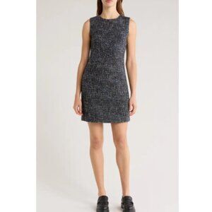 Theory Easy Shift Sleeveless Mini-Dress, Autumn Tweed, Blue Multi